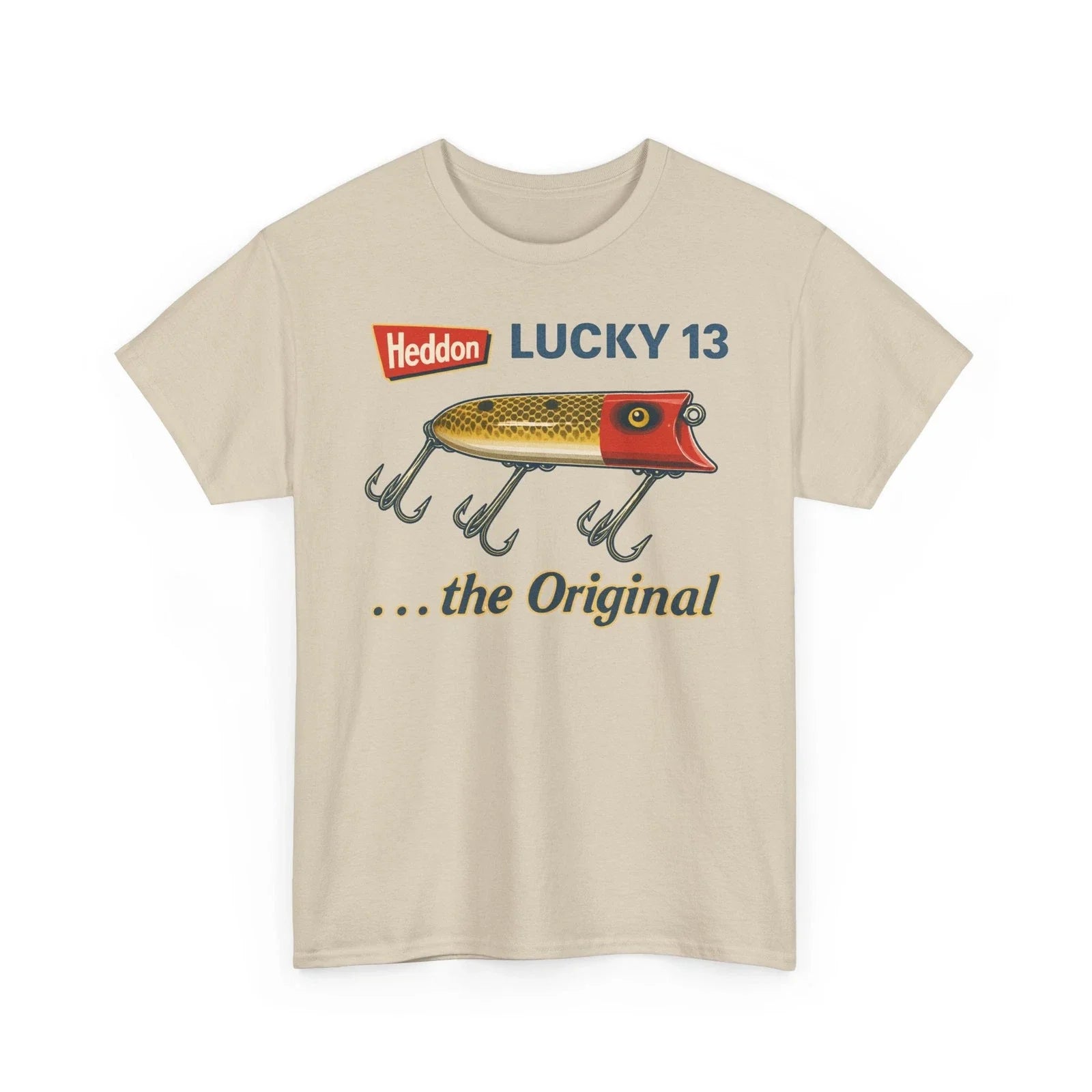 Heddon Lucky 13 The Original Classic Vintage Fishing Wood Lure Tackle T-shirt Unisex T-shirt, Sweatshirt, Hoodie, Long Sleeve Tee - T-Shirt, Sweatshirt, Hoodie