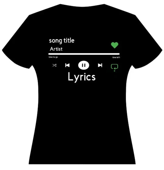 Choose your Song and Artist Unisex Lyrics Tee Shirts Unisex T-shirt, Sweatshirt, Hoodie, Long Sleeve Tee - T-Shirt, Sweatshirt, Hoodie