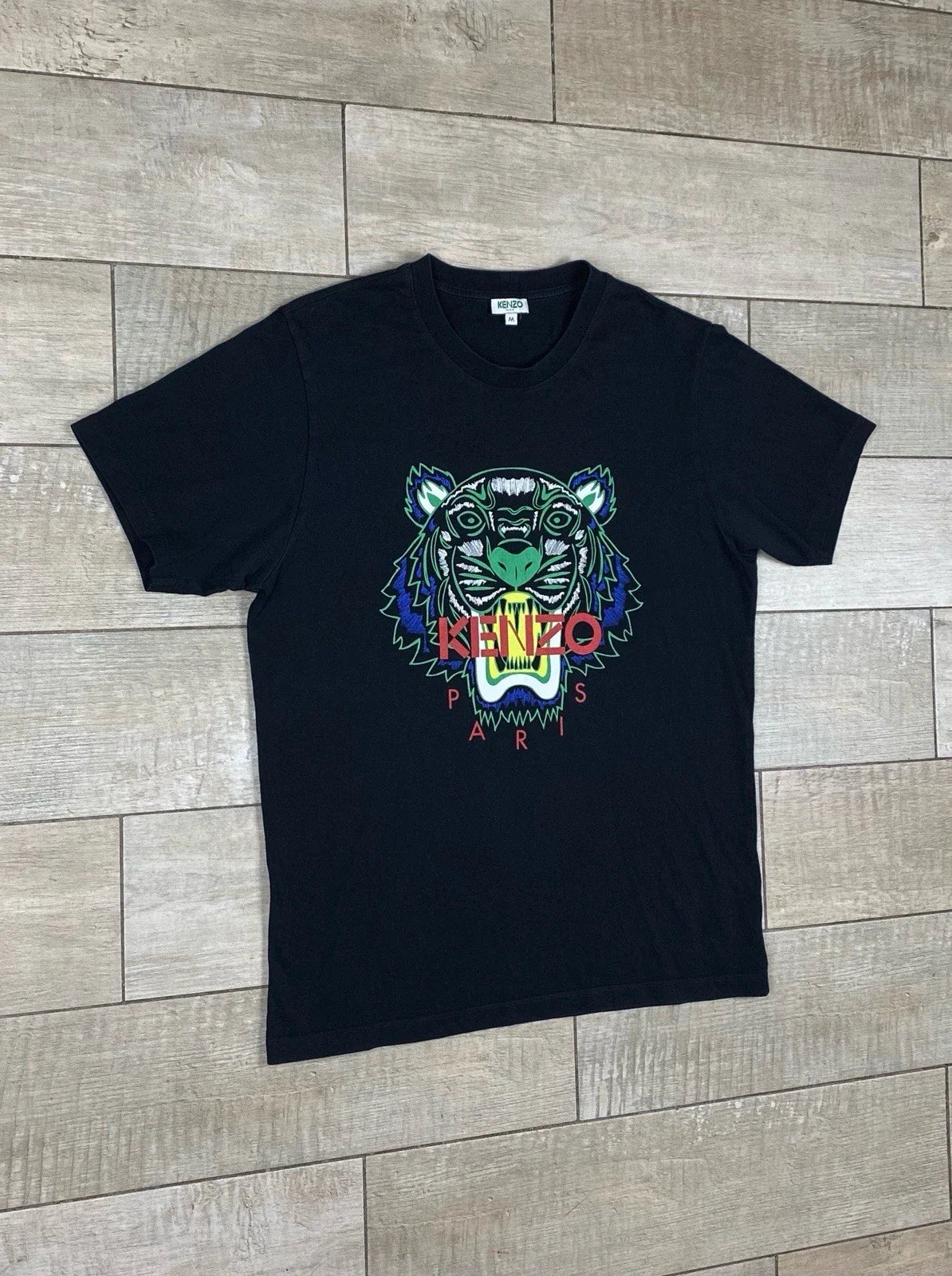Y2K Kenzo Paris Big Tiger T-Shirt Rare Retro Hype size M color Black Unisex T-shirt, Sweatshirt, Hoodie, Long Sleeve Tee - T-Shirt, Sweatshirt, Hoodie