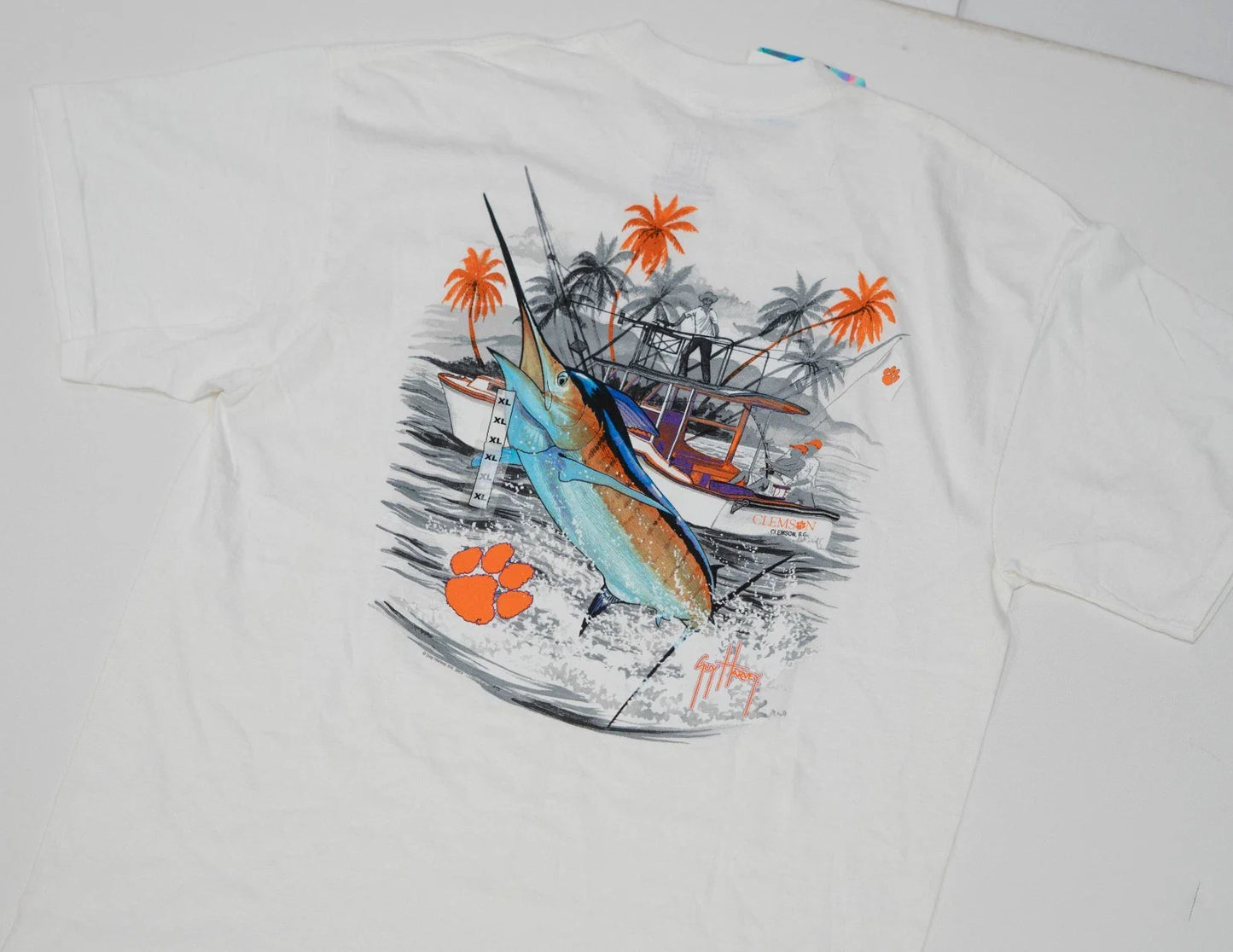 Guy Harvey Clemson Tigers Orange Graphic T-Shirt Men's XL Marlin Fishing Tee NWT Unisex T-shirt, Sweatshirt, Hoodie, Long Sleeve Tee - T-Shirt, Sweatshirt, Hoodie