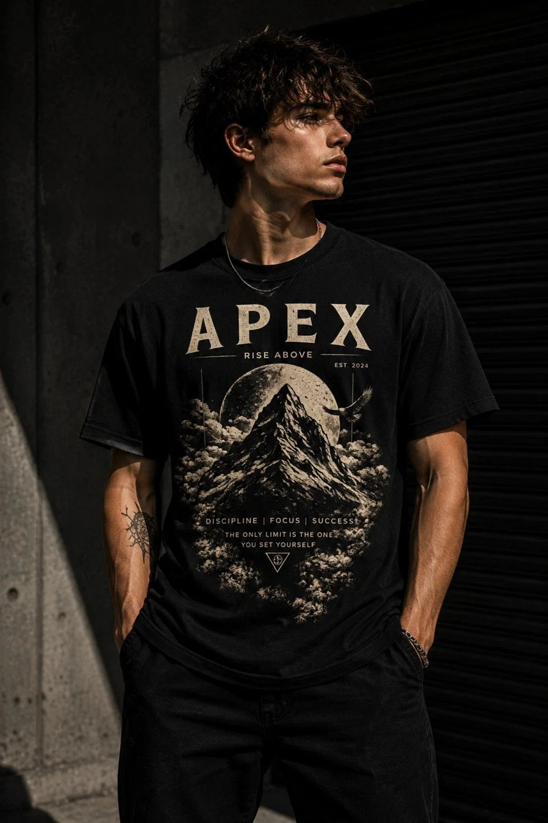APEX Mountain - Discipline Focus Success Premium Streetwear T-Shirt Unisex T-shirt, Sweatshirt, Hoodie, Long Sleeve Tee - T-Shirt, Sweatshirt, Hoodie