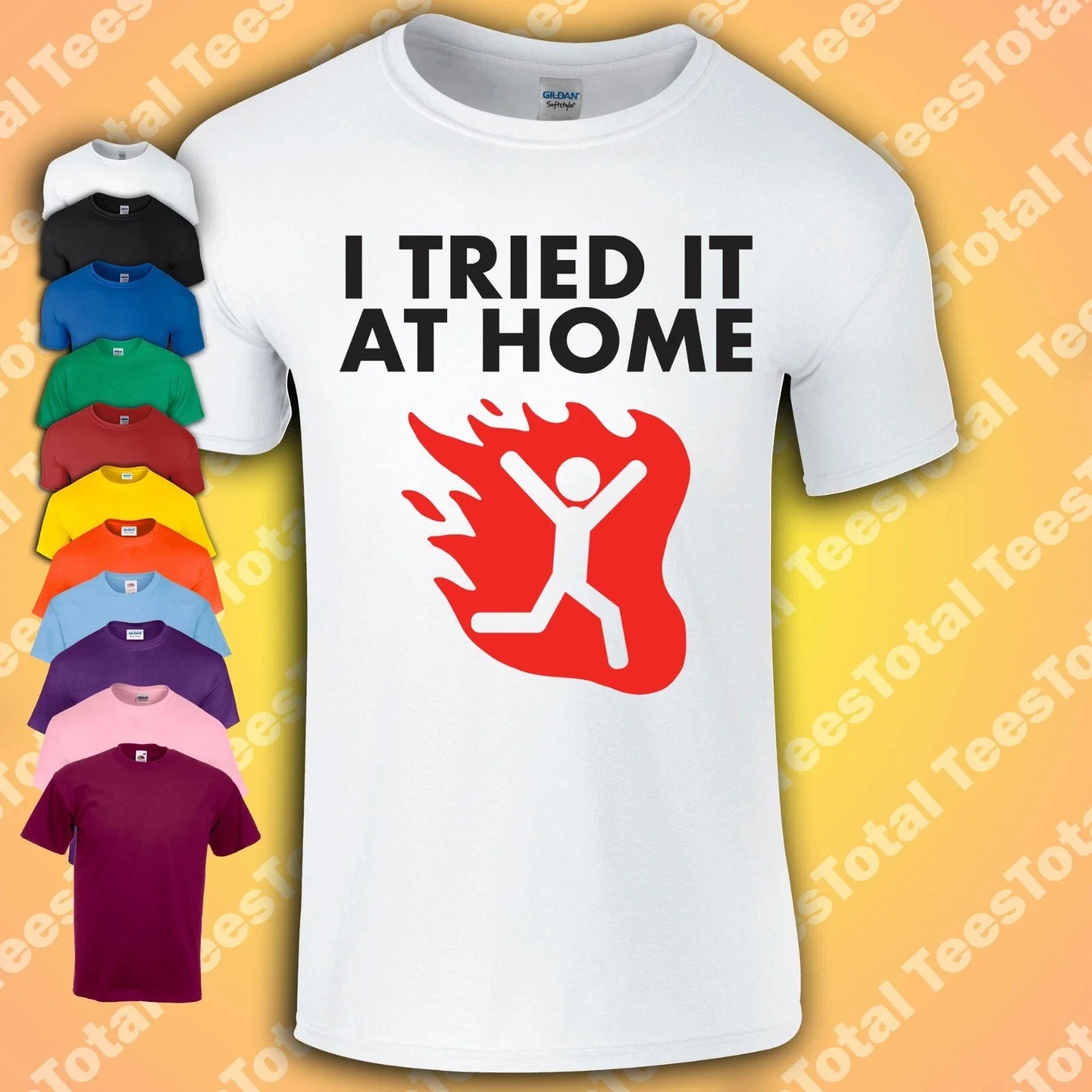 I Tried It At Home T-Shirt Funny Health And Safety Joke Parody Unisex T-shirt, Sweatshirt, Hoodie, Long Sleeve Tee - T-Shirt, Sweatshirt, Hoodie
