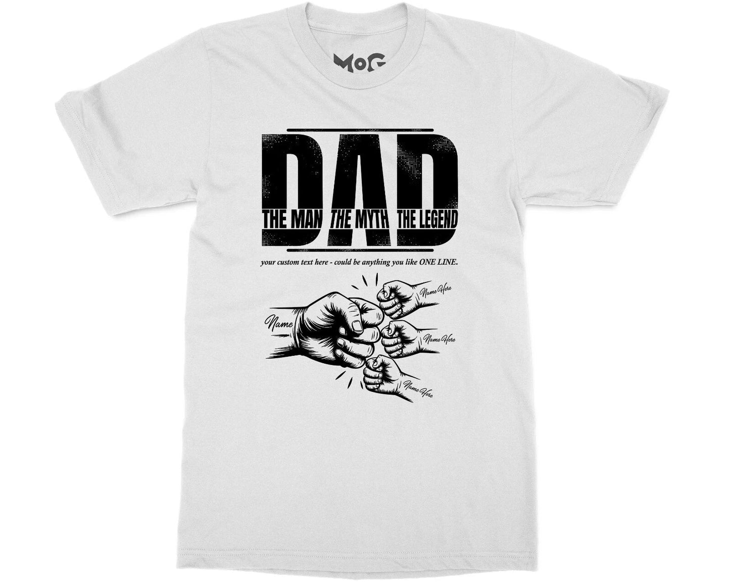 Personalised Dad T-shirt Custom Name Fathers Day Gifts Matching Daddy Son Shirt Unisex T-shirt, Sweatshirt, Hoodie, Long Sleeve Tee - T-Shirt, Sweatshirt, Hoodie