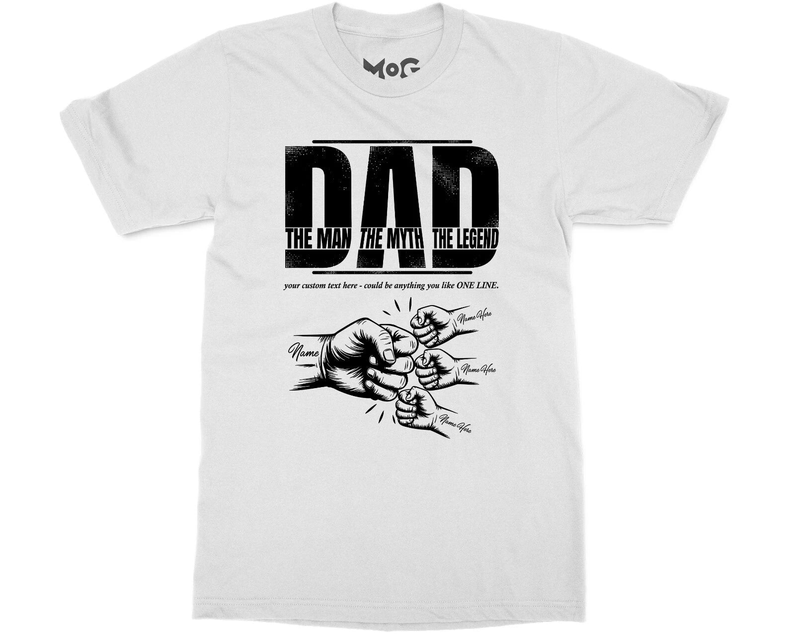 Personalised Dad T-shirt Custom Name Fathers Day Gifts Matching Daddy Son Shirt Unisex T-shirt, Sweatshirt, Hoodie, Long Sleeve Tee - T-Shirt, Sweatshirt, Hoodie