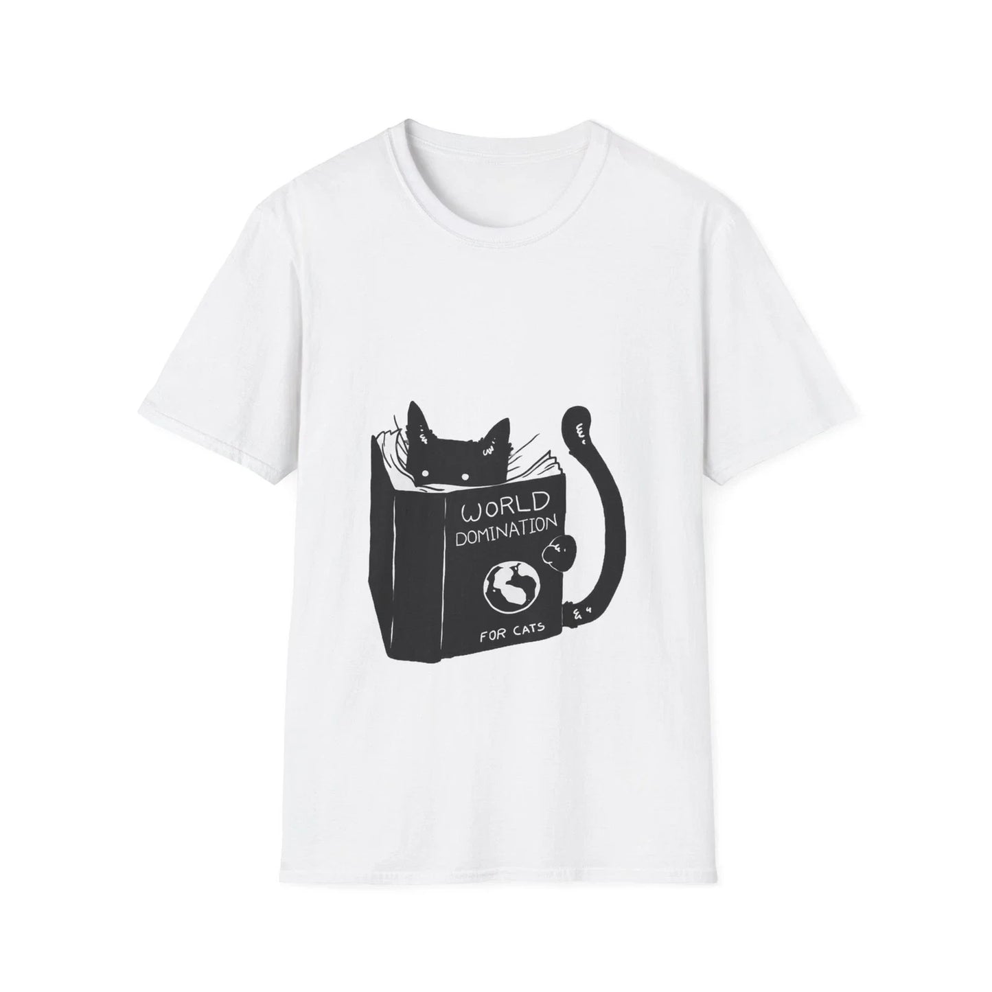 Cat Reading Tee, Funny Cat Lover Shirt, Humorous Kitten Graphic Tee Unisex T-shirt, Sweatshirt, Hoodie, Long Sleeve Tee - T-Shirt, Sweatshirt, Hoodie
