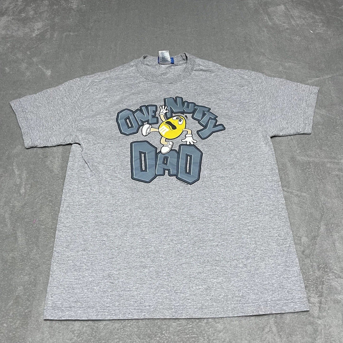 Y2k M&ms Shirt Mens Large Gray One Nutty DadShort Sleeve Dad Joke 2006 Unisex T-shirt, Sweatshirt, Hoodie, Long Sleeve Tee - T-Shirt, Sweatshirt, Hoodie