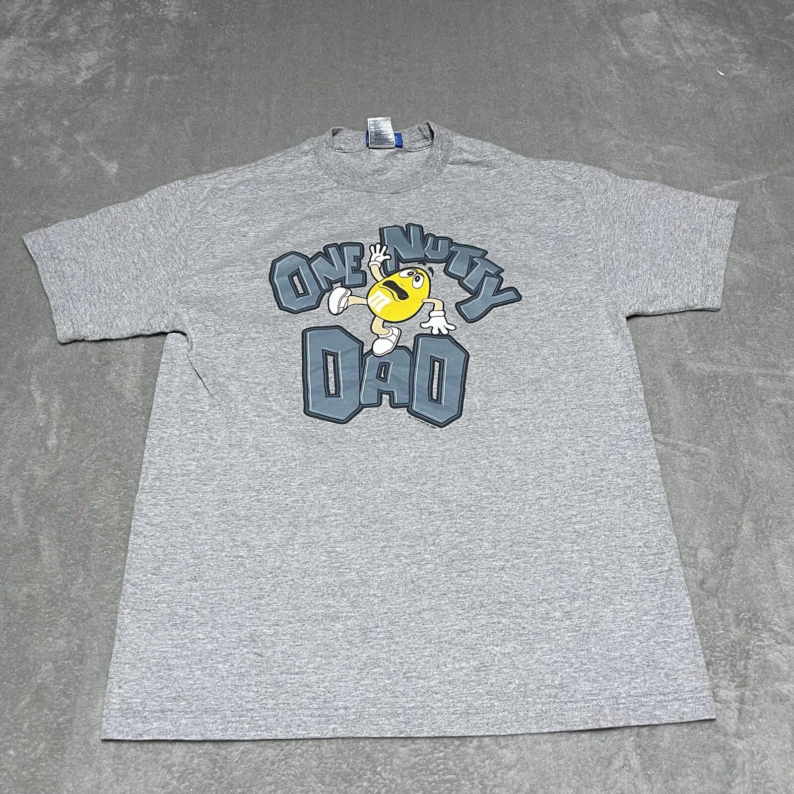 Y2k M&ms Shirt Mens Large Gray One Nutty DadShort Sleeve Dad Joke 2006 Unisex T-shirt, Sweatshirt, Hoodie, Long Sleeve Tee - T-Shirt, Sweatshirt, Hoodie