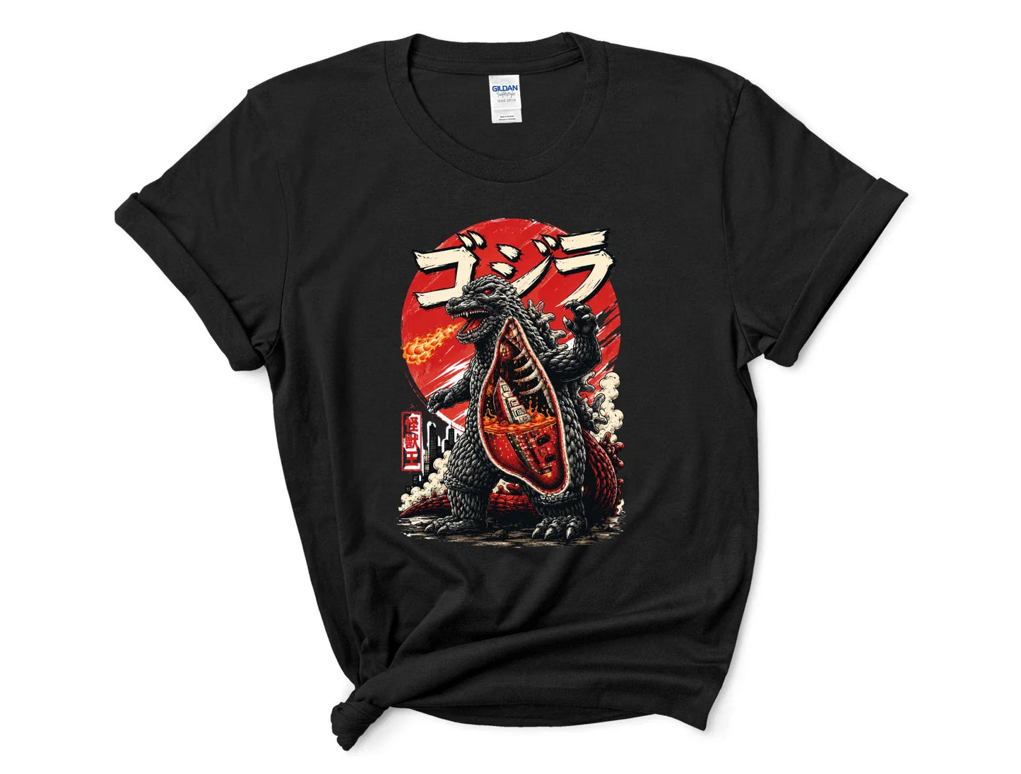 Godzilla Anatomy T-Shirt Japanese Kaiju Monster Retro Graphic Tee Unisex T-shirt, Sweatshirt, Hoodie, Long Sleeve Tee - T-Shirt, Sweatshirt, Hoodie