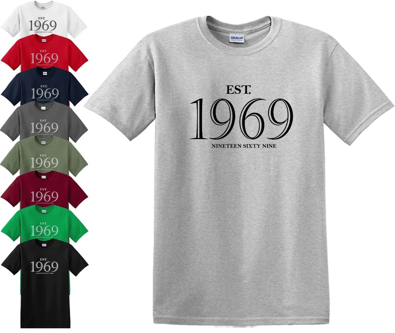 EST. Established 1969 T-Shirt 50th Birthday Funny Present Father Day Gift Top Unisex T-shirt, Sweatshirt, Hoodie, Long Sleeve Tee - T-Shirt, Sweatshirt, Hoodie