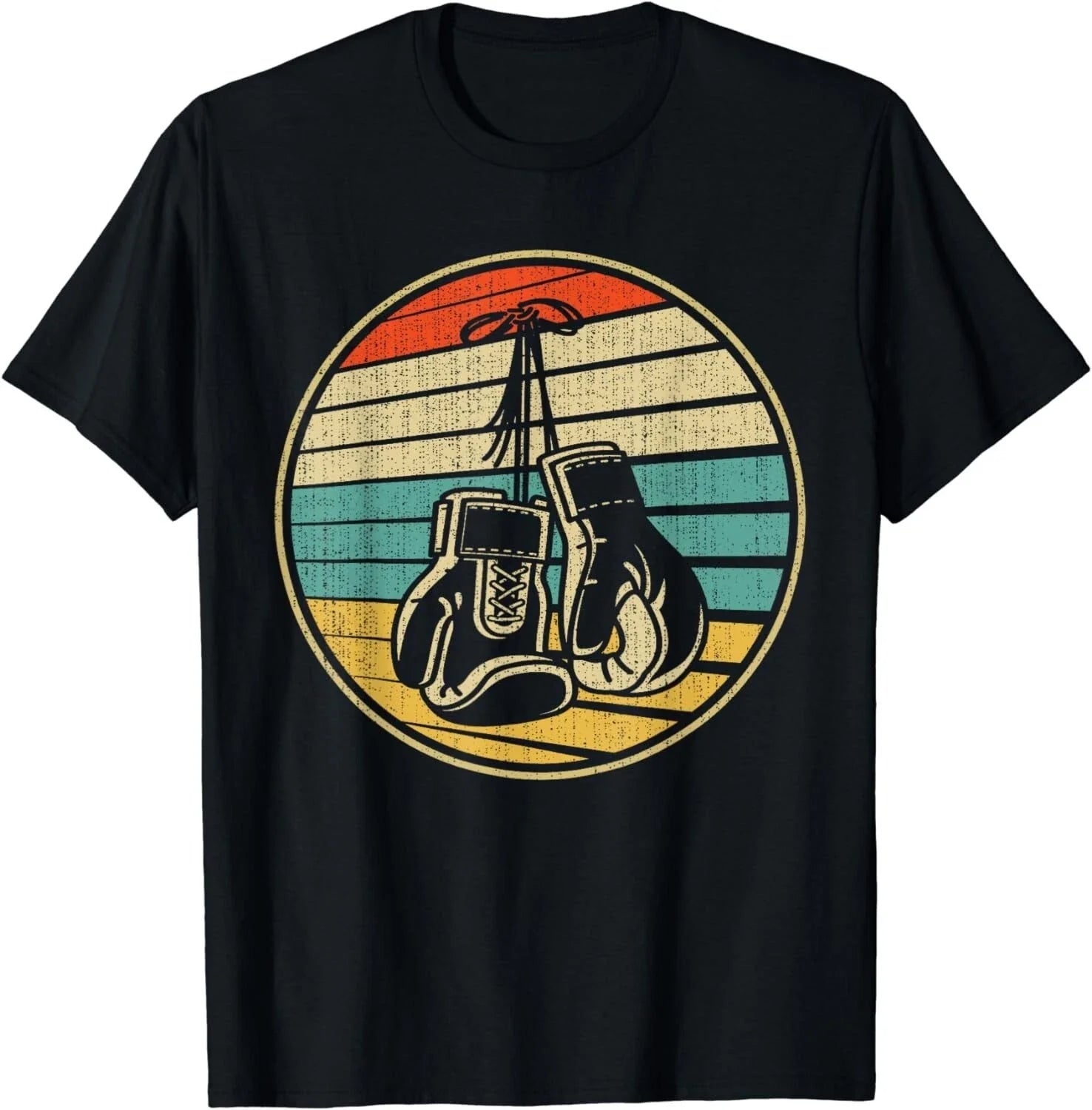Vintage Retro 60s 70s Style Boxing Gloves Boxer Player Lover Gift Unisex T-Shirt Unisex T-shirt, Sweatshirt, Hoodie, Long Sleeve Tee - T-Shirt, Sweatshirt, Hoodie