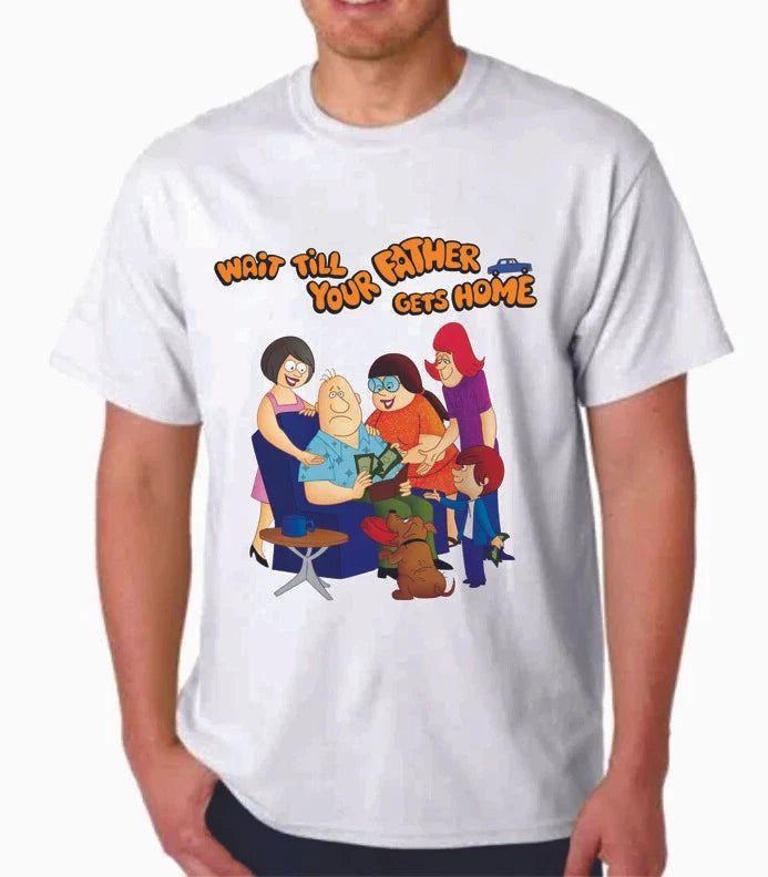 WAIT TILL YOUR FATHER GETS HOME 1970s CARTOON SHIRT CLASSIC Cereal HANNA BARBERA Unisex T-shirt, Sweatshirt, Hoodie, Long Sleeve Tee - T-Shirt, Sweatshirt, Hoodie