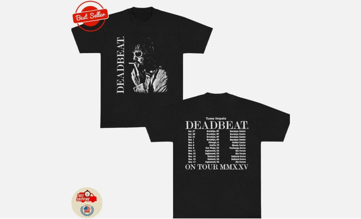 Deadbeat Tour 2025 Merch Deadbeat Portrait Smoking T-shirt Unisex T-shirt, Sweatshirt, Hoodie, Long Sleeve Tee - T-Shirt, Sweatshirt, Hoodie