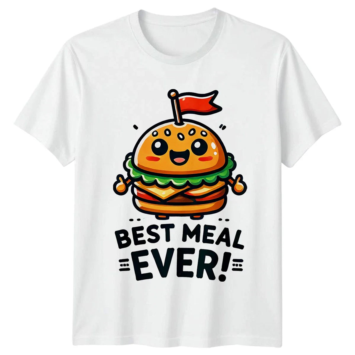 Best Meal Ever T-Shirt Kawaii Burger Food Lover Birthday Unisex T-shirt, Sweatshirt, Hoodie, Long Sleeve Tee - T-Shirt, Sweatshirt, Hoodie
