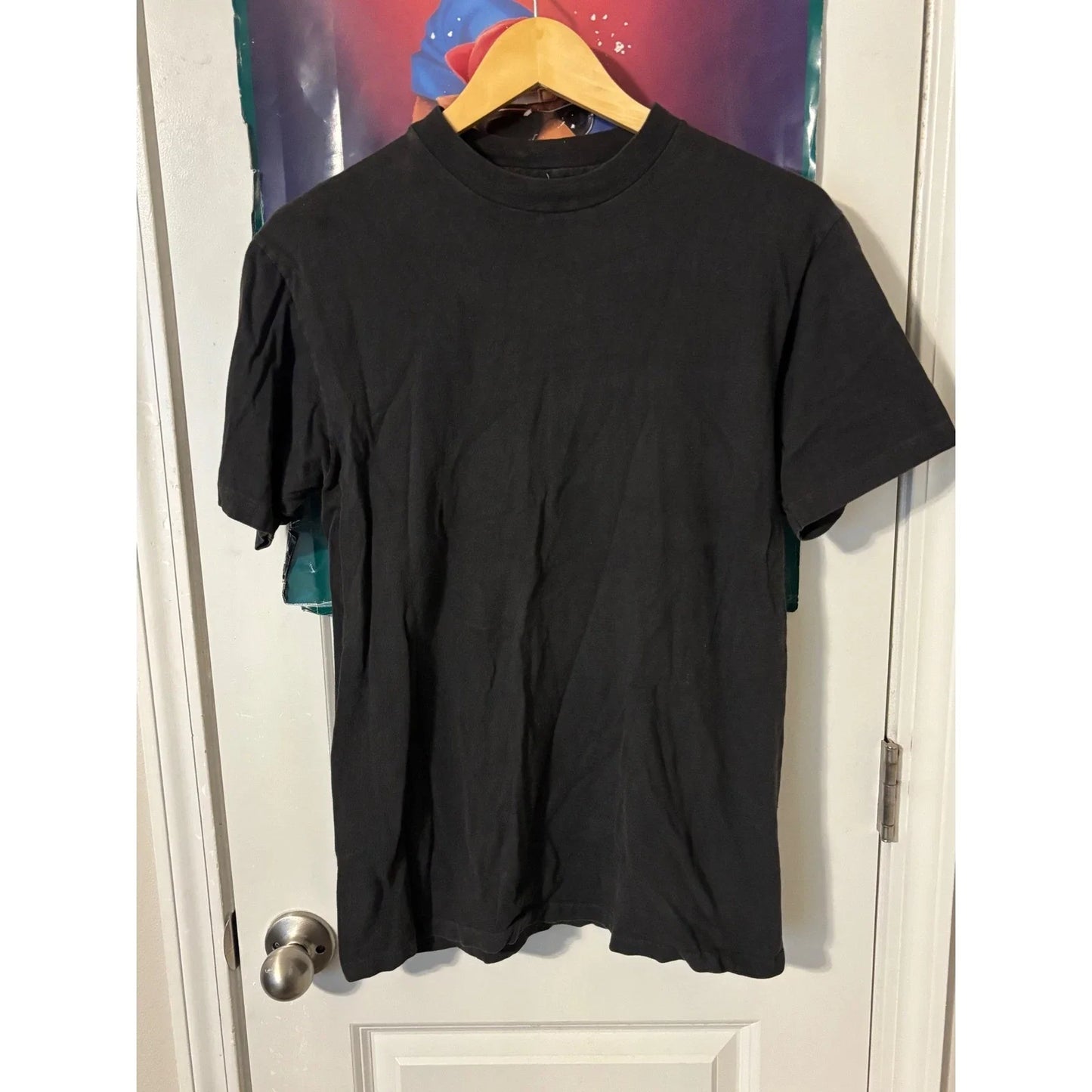 Mens Black Crew Neck Short Sleeve T-Shirt Basic Cotton Minimalist Tee 90s Unisex T-shirt, Sweatshirt, Hoodie, Long Sleeve Tee - T-Shirt, Sweatshirt, Hoodie