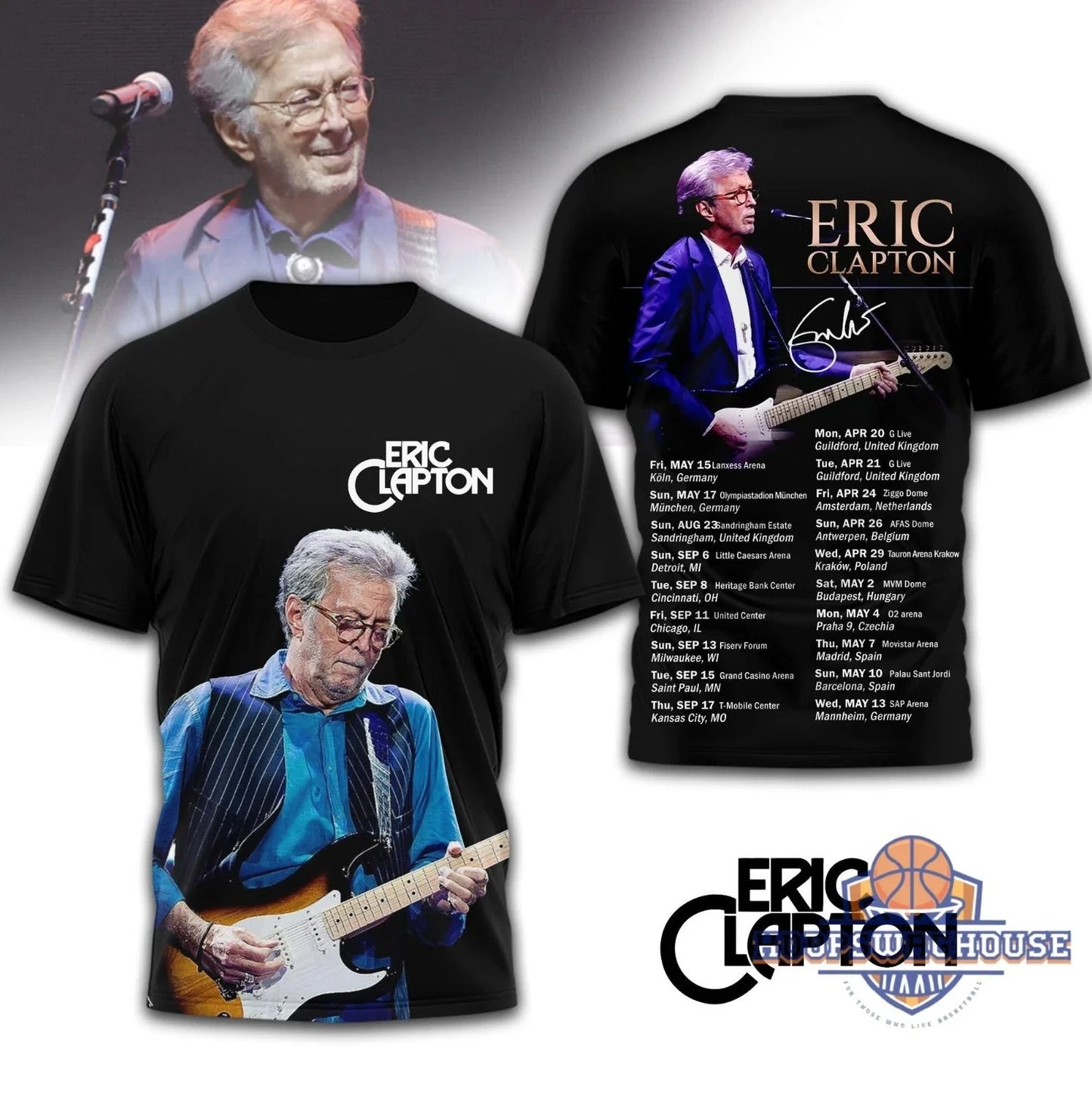 Eric Clapton Tour 2026 Signature AOP T-Shirt Unisex T-shirt, Sweatshirt, Hoodie, Long Sleeve Tee - T-Shirt, Sweatshirt, Hoodie