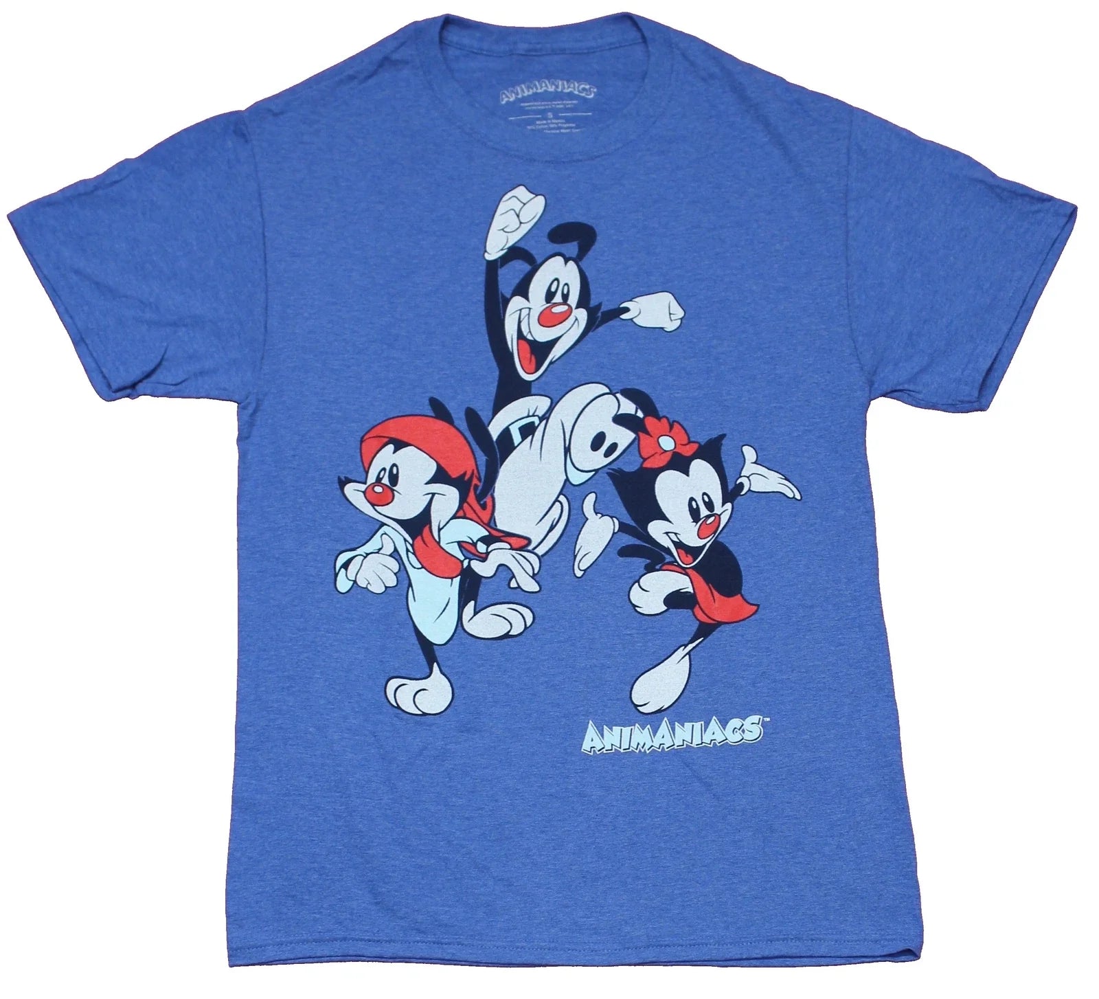 Animaniacs Mens T-Shirt - Wacko Yakko & Dot Excited Trio Image Unisex T-shirt, Sweatshirt, Hoodie, Long Sleeve Tee - T-Shirt, Sweatshirt, Hoodie