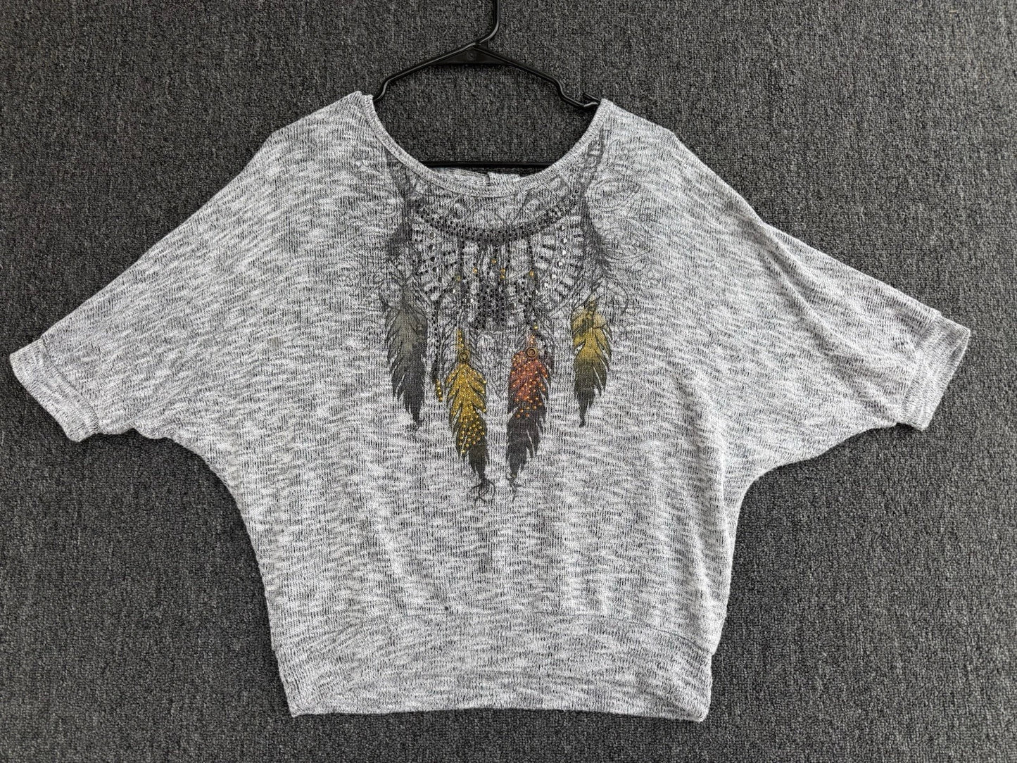 Vintage 90s Dreamcatcher Feather Heather Southwestern Boho Shirt - L Unisex T-shirt, Sweatshirt, Hoodie, Long Sleeve Tee - T-Shirt, Sweatshirt, Hoodie