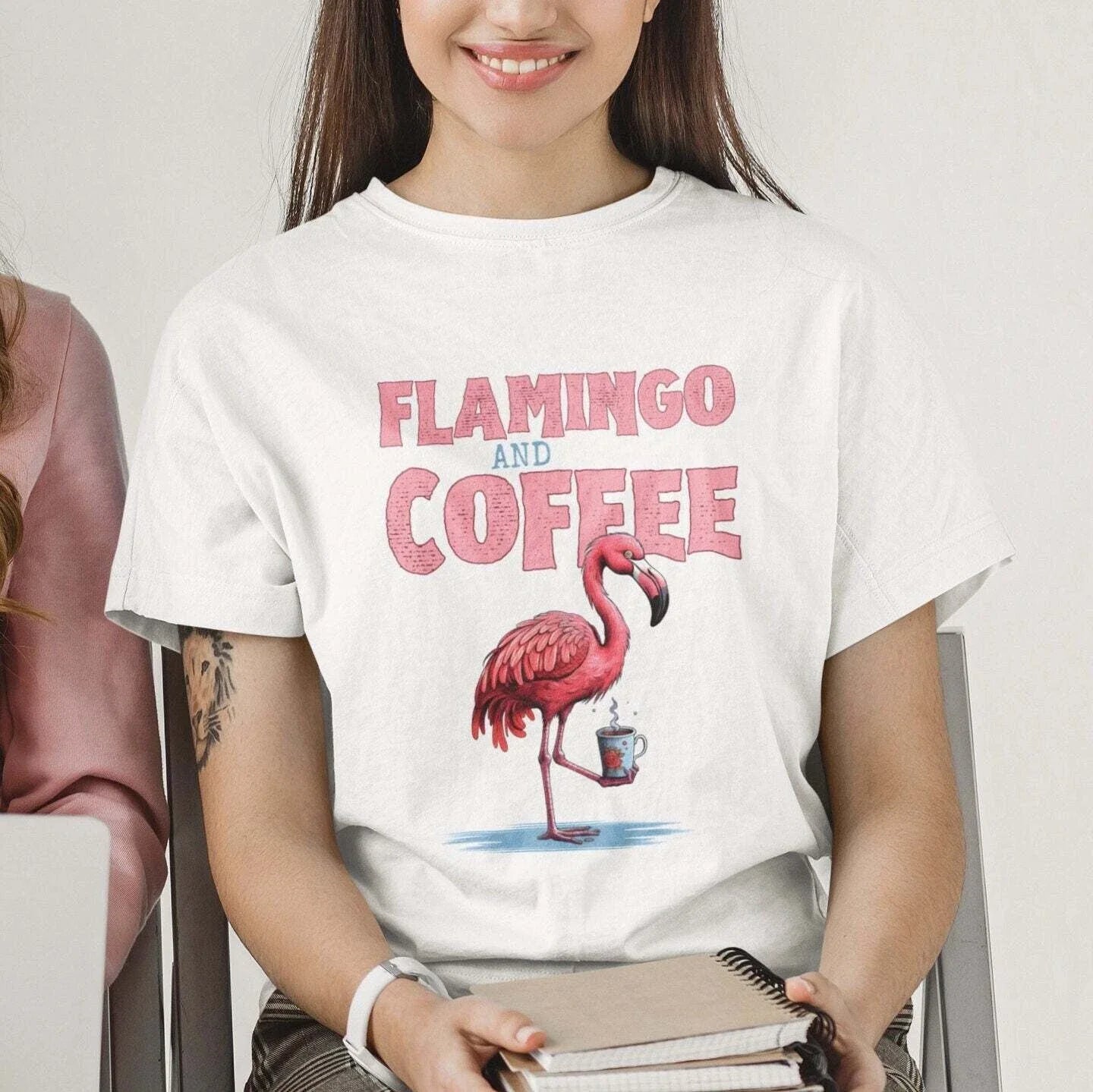 Flamingo Coffee Shirt Unisex T-shirt, Sweatshirt, Hoodie, Long Sleeve Tee - T-Shirt, Sweatshirt, Hoodie