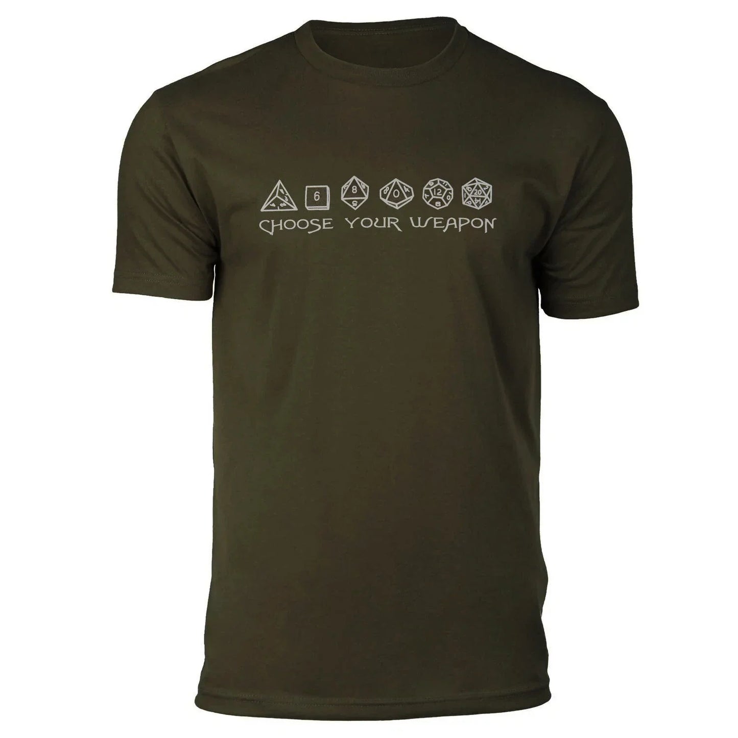 Dice: Choose your Weapon Premium Navy Green T-Shirt, Small Unisex T-shirt, Sweatshirt, Hoodie, Long Sleeve Tee - T-Shirt, Sweatshirt, Hoodie