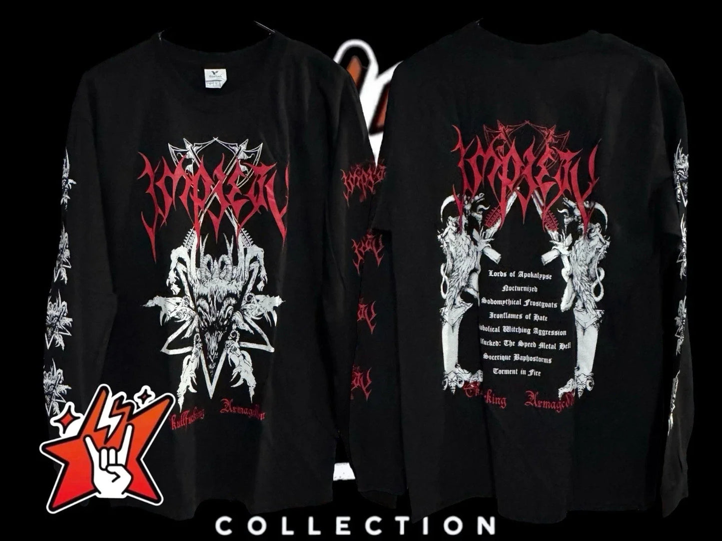 Impiety Exclusive T-Shirt New Short & Long Sleeve Sarcofago Blasphemy Conqueror Unisex T-shirt, Sweatshirt, Hoodie, Long Sleeve Tee - T-Shirt, Sweatshirt, Hoodie