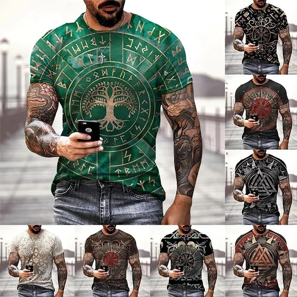 Viking Graphic 3D Print T Shirt Men Women Casual Short Sleeve Summer Top Unisex T-shirt, Sweatshirt, Hoodie, Long Sleeve Tee - T-Shirt, Sweatshirt, Hoodie