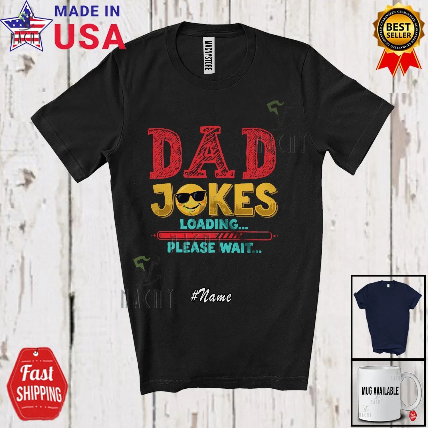 Custom Name Dad Joke Wait; Humorous Father's Day Dad Family Group T-Shirt Unisex T-shirt, Sweatshirt, Hoodie, Long Sleeve Tee - T-Shirt, Sweatshirt, Hoodie