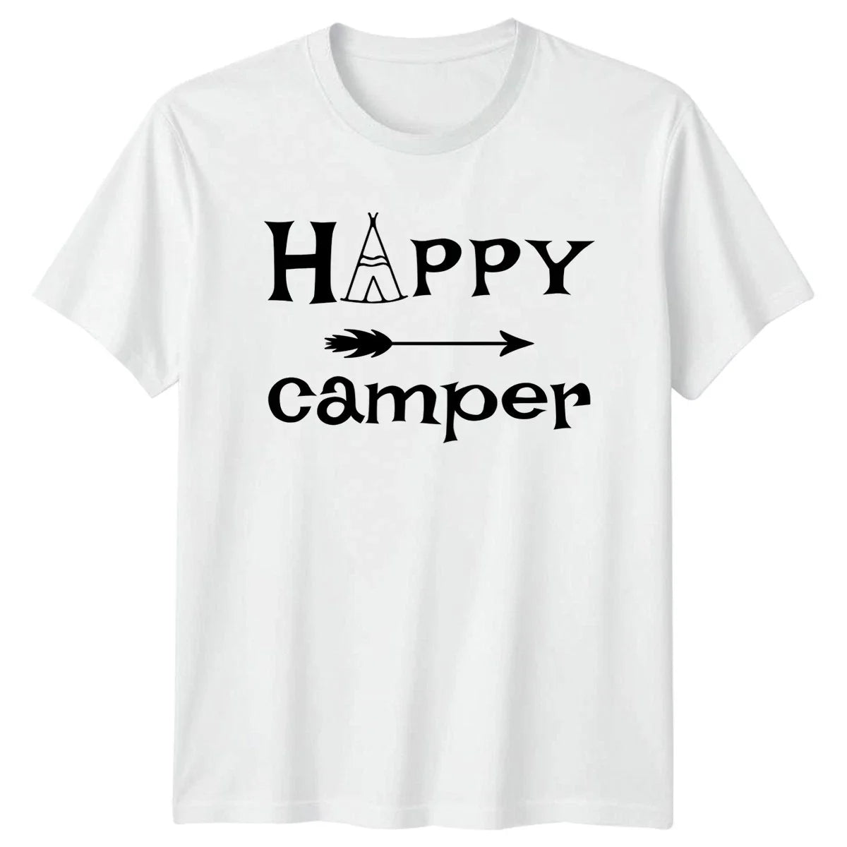 Happy Camper T-Shirt Boho Camping Outdoor Gift Unisex T-shirt, Sweatshirt, Hoodie, Long Sleeve Tee - T-Shirt, Sweatshirt, Hoodie