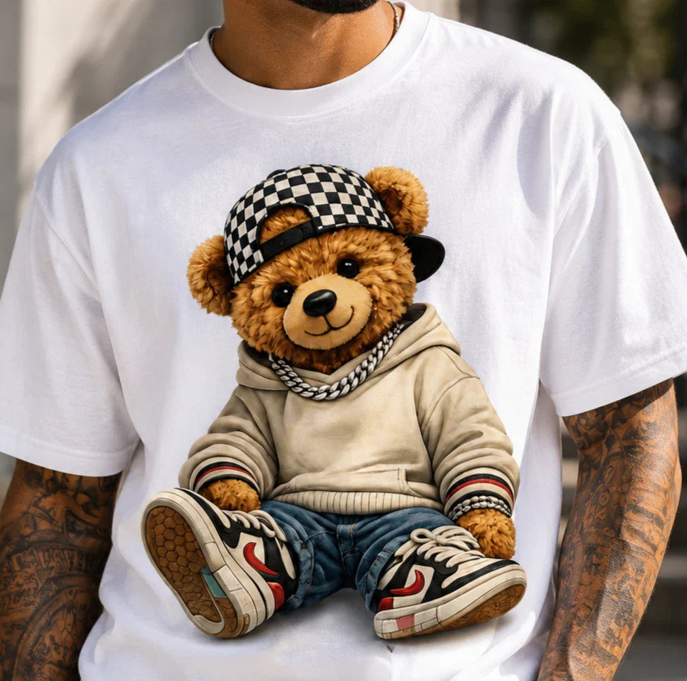 Urban Teddy Bear Graphic T Shirt Mens Street Style Fashion Tee Short Sleeve Unisex T-shirt, Sweatshirt, Hoodie, Long Sleeve Tee - T-Shirt, Sweatshirt, Hoodie