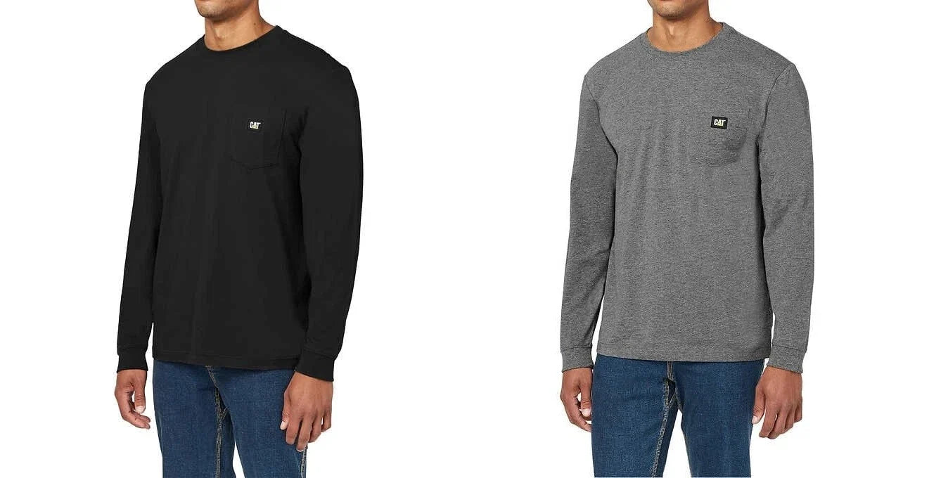 CAT Mens Long Sleeve Pocket Tee Unisex T-shirt, Sweatshirt, Hoodie, Long Sleeve Tee - T-Shirt, Sweatshirt, Hoodie