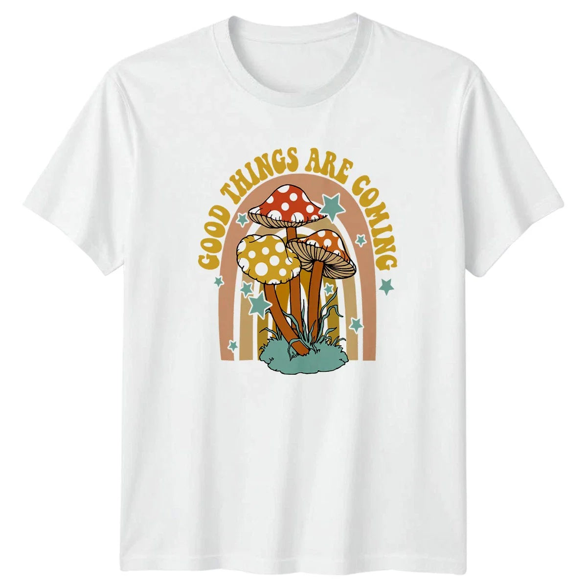 Good Things Are Coming T-Shirt Mushroom Boho Nature Birthday Gift Unisex T-shirt, Sweatshirt, Hoodie, Long Sleeve Tee - T-Shirt, Sweatshirt, Hoodie