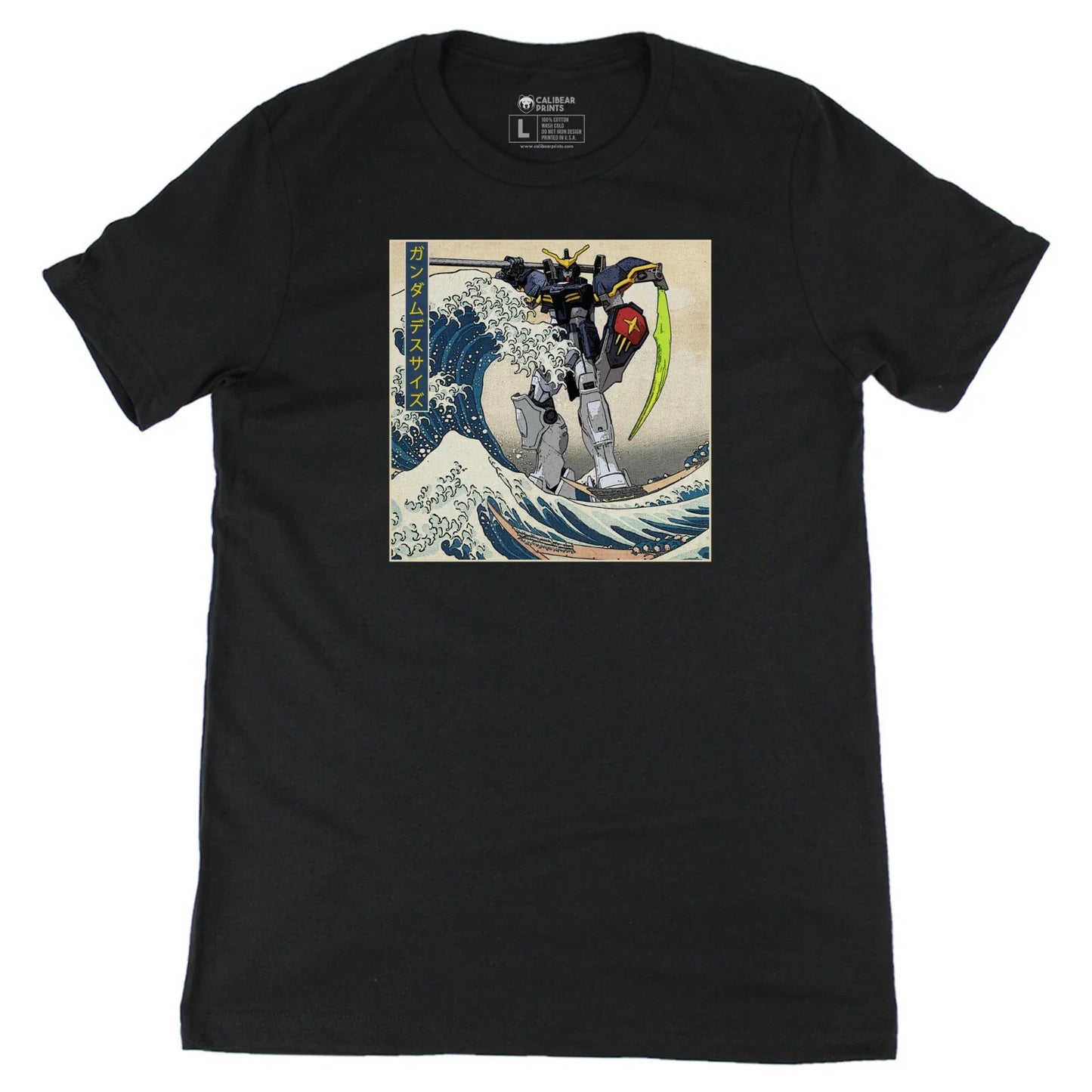 Gundam Deathscythe in the Great Wave off Kanagawa Anime Graphic Art T-Shirt Unisex T-shirt, Sweatshirt, Hoodie, Long Sleeve Tee - T-Shirt, Sweatshirt, Hoodie
