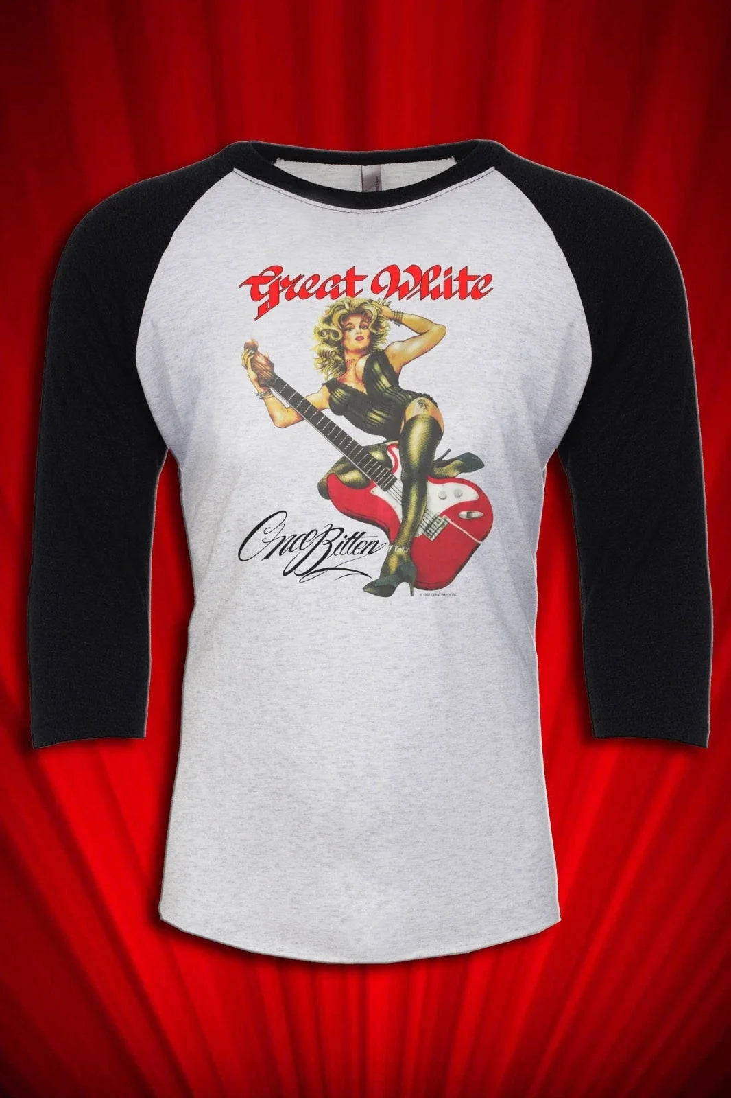 Once Bitten Vintage Tour Jersey 1987 T-SHIRT FREE SHIP USA Twice Shy Blues Rock Unisex T-shirt, Sweatshirt, Hoodie, Long Sleeve Tee - T-Shirt, Sweatshirt, Hoodie