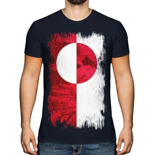 Greenland Grunge Flag Men's T-Shirt Kalaallit Nunaat Greenlandic Unisex T-shirt, Sweatshirt, Hoodie, Long Sleeve Tee - T-Shirt, Sweatshirt, Hoodie