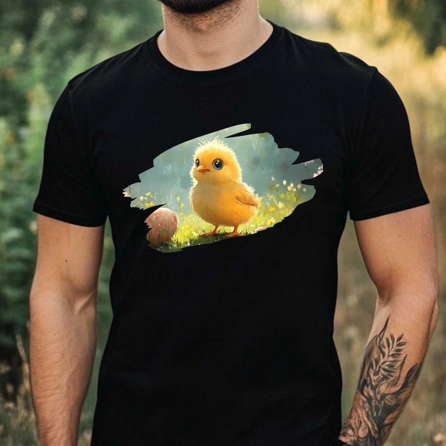 Mens Funny Easter Chick Print Cotton T-Shirt Size XS to 5XL Unisex T-shirt, Sweatshirt, Hoodie, Long Sleeve Tee - T-Shirt, Sweatshirt, Hoodie