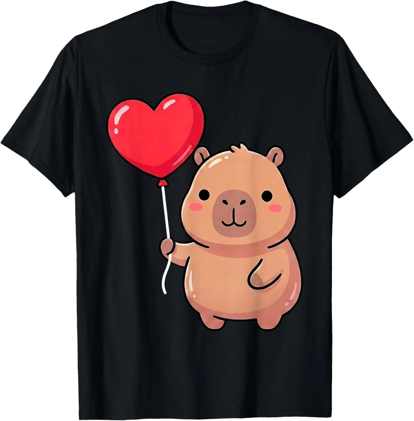 Cute Valentine Capybara Heart Balloon Kawaii Unisex T-Shirt Unisex T-shirt, Sweatshirt, Hoodie, Long Sleeve Tee - T-Shirt, Sweatshirt, Hoodie