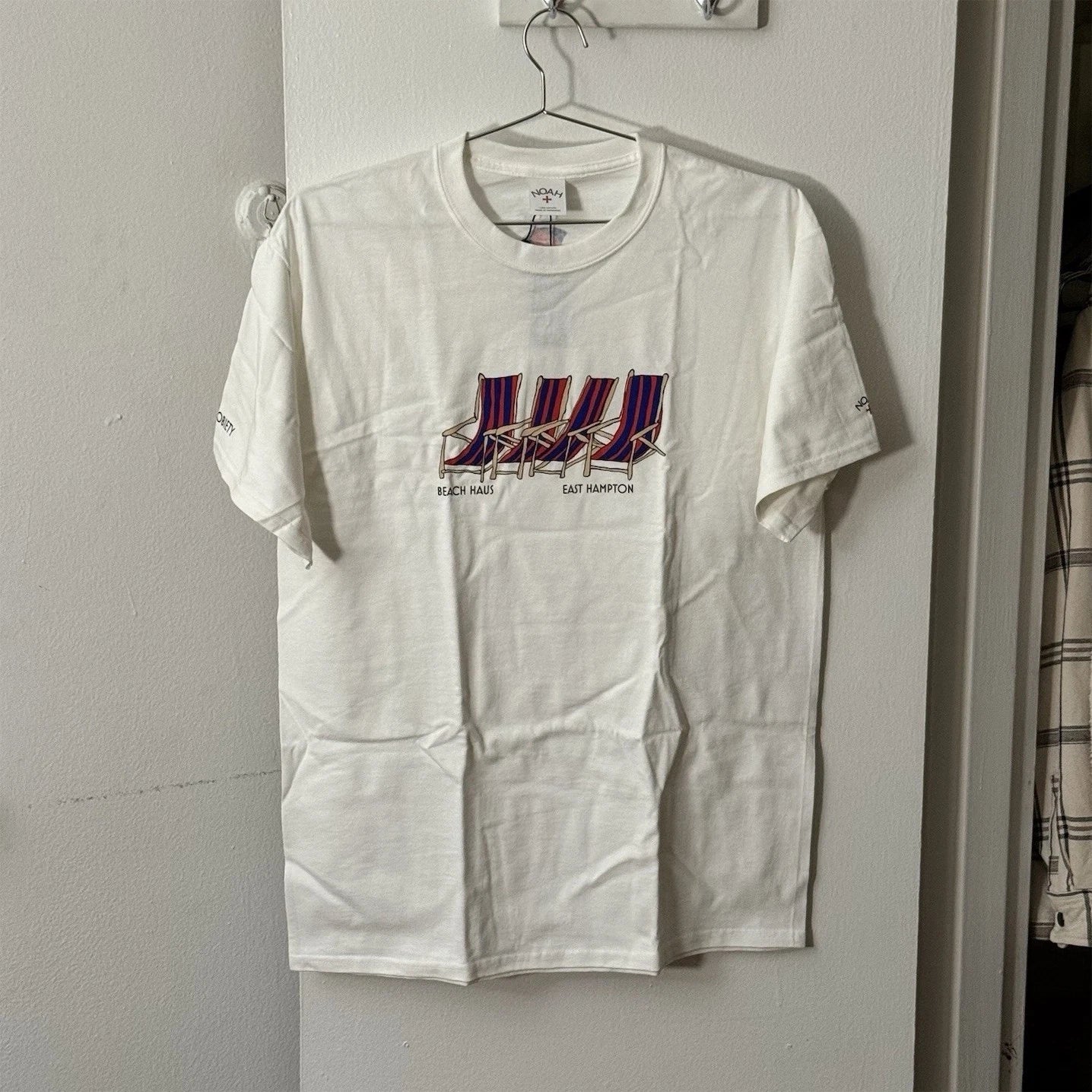 NOAH x Highsnobiety Beach Haus Chair Tee White Graphic Men's T-Shirt XL Unisex T-shirt, Sweatshirt, Hoodie, Long Sleeve Tee - T-Shirt, Sweatshirt, Hoodie
