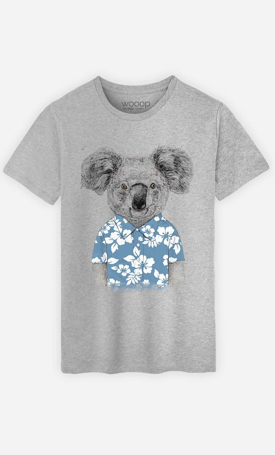 Men's Short Sleeve T-Shirt - Summer - Koala Blue Grey Colour Unisex T-shirt, Sweatshirt, Hoodie, Long Sleeve Tee - T-Shirt, Sweatshirt, Hoodie