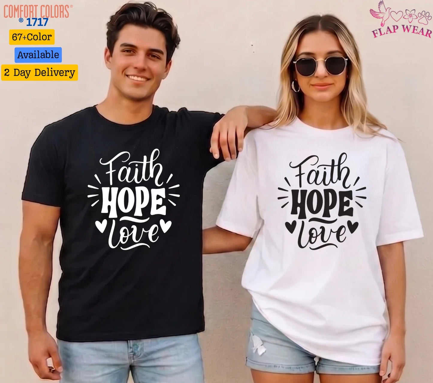 Unisex Retro Faith Hope T-Shirt, Men T shirt,Women T shirt Gift Religion Top Unisex T-shirt, Sweatshirt, Hoodie, Long Sleeve Tee - T-Shirt, Sweatshirt, Hoodie
