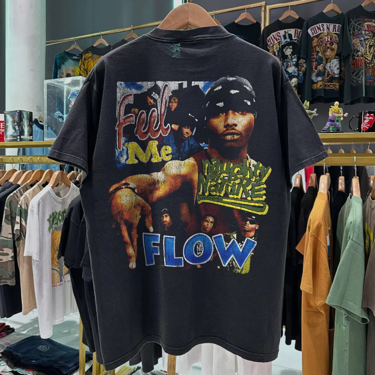 90s Naughty By Nature 'Poverty's Paradise' Rap Promo T-Shirt Black XXL Unisex T-shirt, Sweatshirt, Hoodie, Long Sleeve Tee - T-Shirt, Sweatshirt, Hoodie