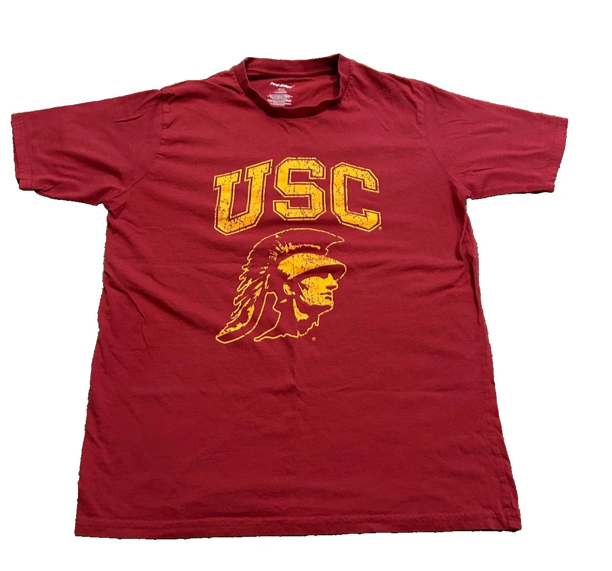 Pro Edge USC T-Shirt Red With Gold Trojan Mascot Maroon Sz M 100% Cotton NCAA Unisex T-shirt, Sweatshirt, Hoodie, Long Sleeve Tee - T-Shirt, Sweatshirt, Hoodie