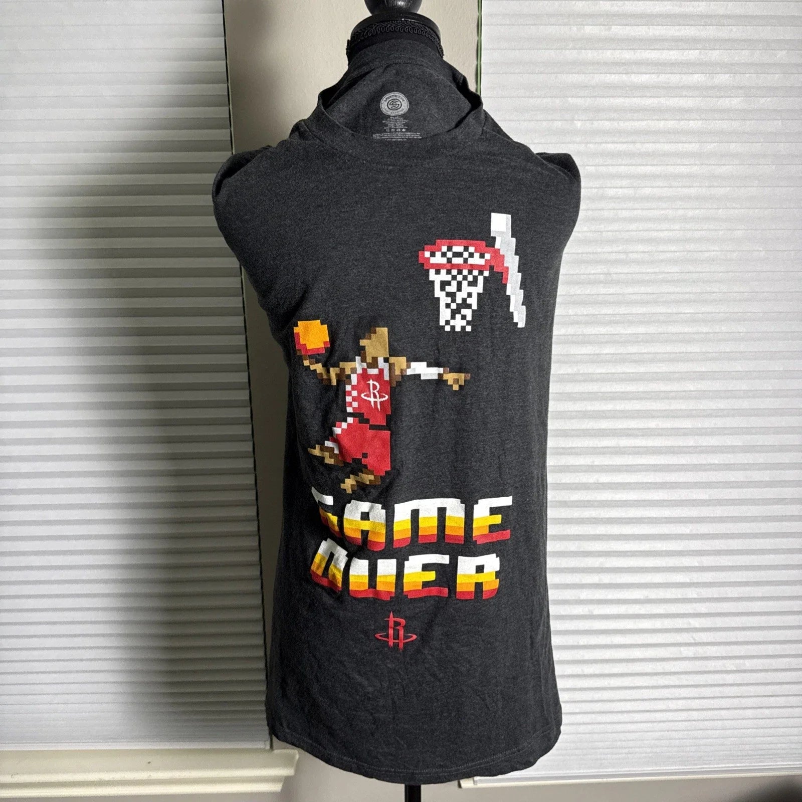 Houston Rockets Game Over 8-Bit Pixel Sports Crate Limited Edition 2XL/3XL Tee Unisex T-shirt, Sweatshirt, Hoodie, Long Sleeve Tee - T-Shirt, Sweatshirt, Hoodie