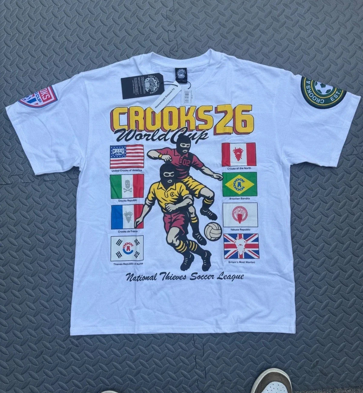 Crooks & Castles T-Shirt Men's Crooks 26 World Cup Soccer League Tee Unisex T-shirt, Sweatshirt, Hoodie, Long Sleeve Tee - T-Shirt, Sweatshirt, Hoodie