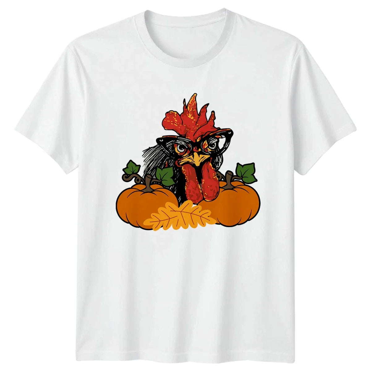 Rooster Pumpkin T-Shirt Farm Animals Autumn Thanksgiving Gift For Him And Her Unisex T-shirt, Sweatshirt, Hoodie, Long Sleeve Tee - T-Shirt, Sweatshirt, Hoodie