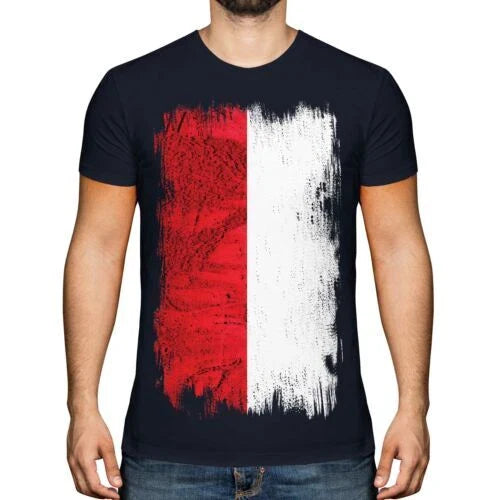 Monaco Flag Grunge Mens T-Shirt Mongasque Football Monacan Jersey Gift Unisex T-shirt, Sweatshirt, Hoodie, Long Sleeve Tee - T-Shirt, Sweatshirt, Hoodie