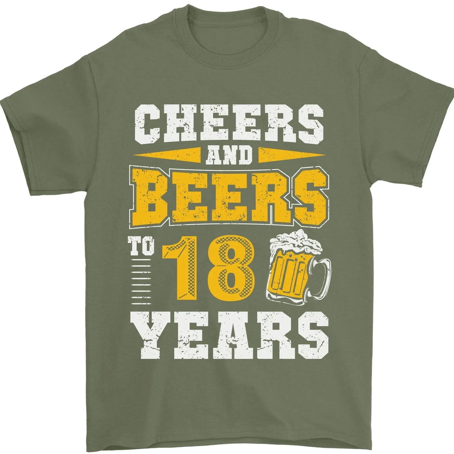 18th Birthday 18 Year Old Funny Alcohol Mens T-Shirt 100% Cotton Unisex T-shirt, Sweatshirt, Hoodie, Long Sleeve Tee - T-Shirt, Sweatshirt, Hoodie