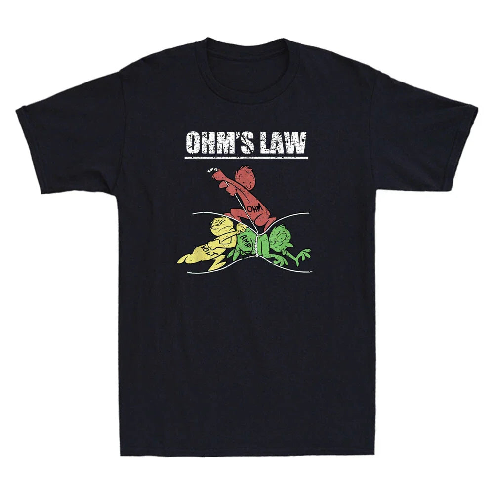 Ohms Law - Electrical Electronics Engineer Funny Meme Novelty Men's T-Shirt Tee Unisex T-shirt, Sweatshirt, Hoodie, Long Sleeve Tee - T-Shirt, Sweatshirt, Hoodie