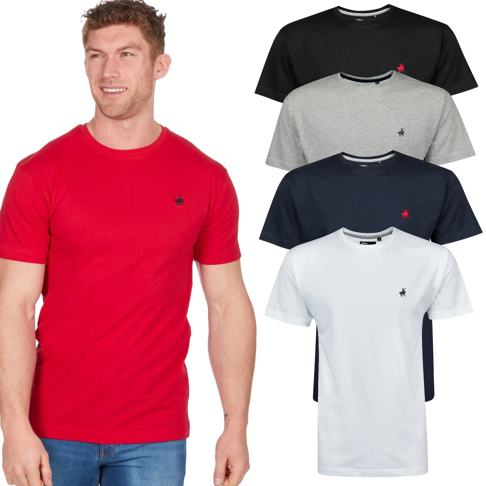 Mens Plain T-shirt Tee ShirtCotton Crew Round Neck Embroidered Horse S M L XL 2X Unisex T-shirt, Sweatshirt, Hoodie, Long Sleeve Tee - T-Shirt, Sweatshirt, Hoodie