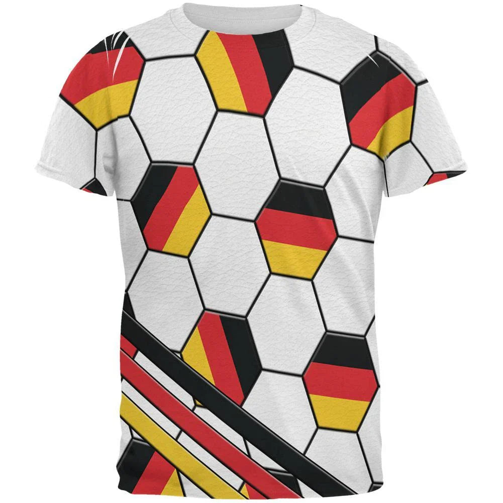 World Cup Germany Soccer Ball All Over Mens T Shirt Unisex T-shirt, Sweatshirt, Hoodie, Long Sleeve Tee - T-Shirt, Sweatshirt, Hoodie