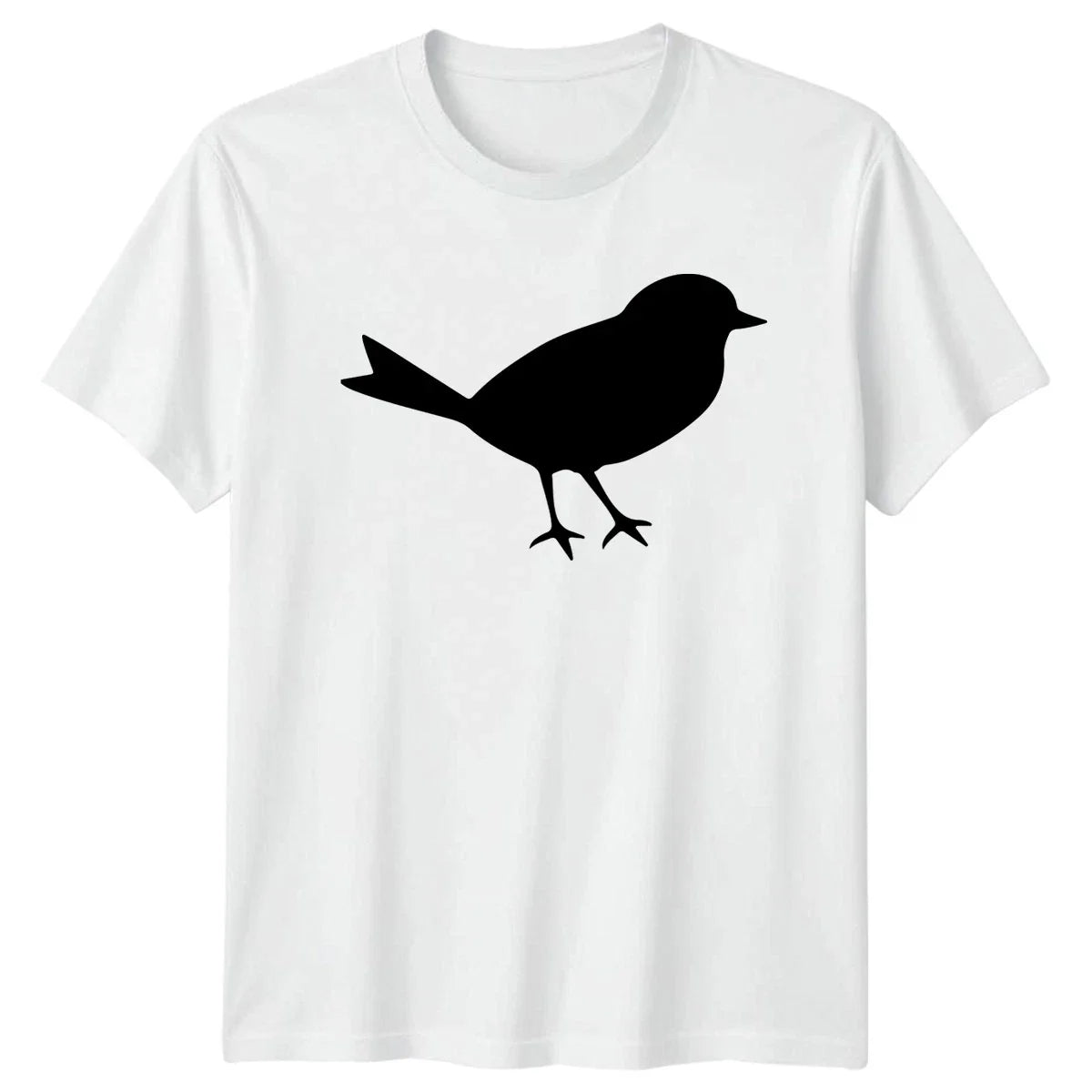 Simple Bird Silhouette Black Graphic T-Shirt Bird Watching Wildlife Nature Unisex T-shirt, Sweatshirt, Hoodie, Long Sleeve Tee - T-Shirt, Sweatshirt, Hoodie