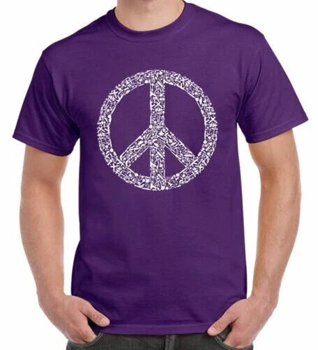 Paix Symbole Cnd Homme T-Shirt - Hippie Festival Politique Anti Guerre Unisex T-shirt, Sweatshirt, Hoodie, Long Sleeve Tee - T-Shirt, Sweatshirt, Hoodie
